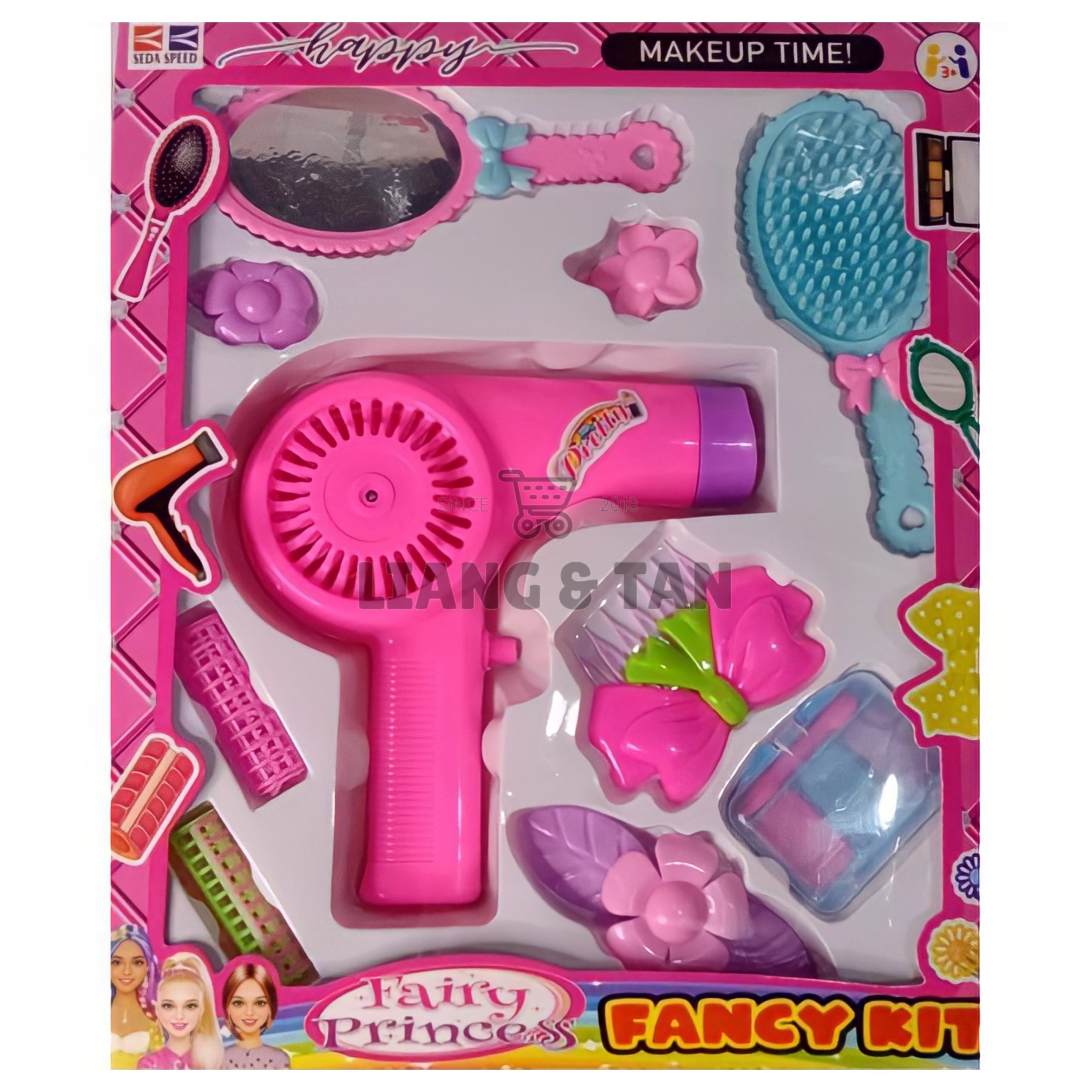 ( BISA COD ) PROMO MAINAN ANAK MAKEUP MAKE UP FAIRY PRINCESS SET SALON BEAUTY HAIRDRYER PAKAI BATERAI / MAINAN ANAK PEREMPUAN