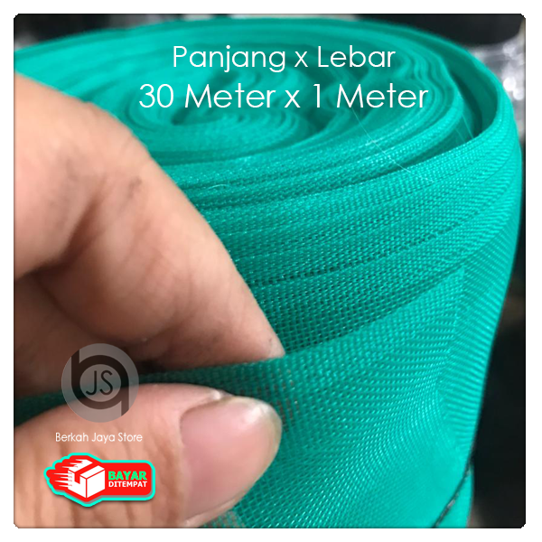 Waring Jaring Kasa hijau insecnet bisa untuk keramba hapa ikan untuk kandang magot untuk pengaman gedung untuk greenhouse panjang 30 meter x lebar 1 meter
