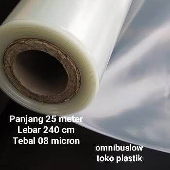 1 ROLL PLASTIK PE COR UV KOLAM LEBAR 240cm tebal 08 MICRON