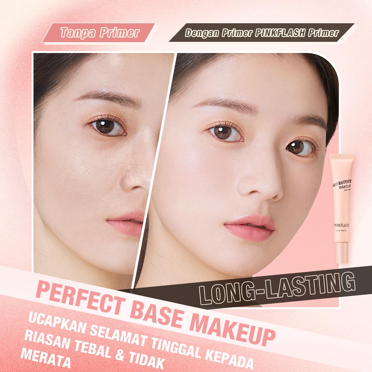 [Official]PINKFLASH PRO TOUCH pore minimizer Primer Poreless Smooth Fine Line Soft-focus Blurring Mattifying Matte Effect PFF12