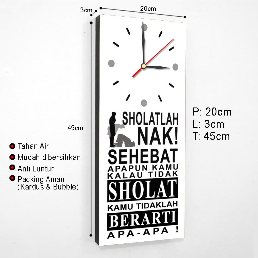 Jam Dinding Solatlah Nak Islami Dekorasi Hiasan Dinding Quotes Motivasi