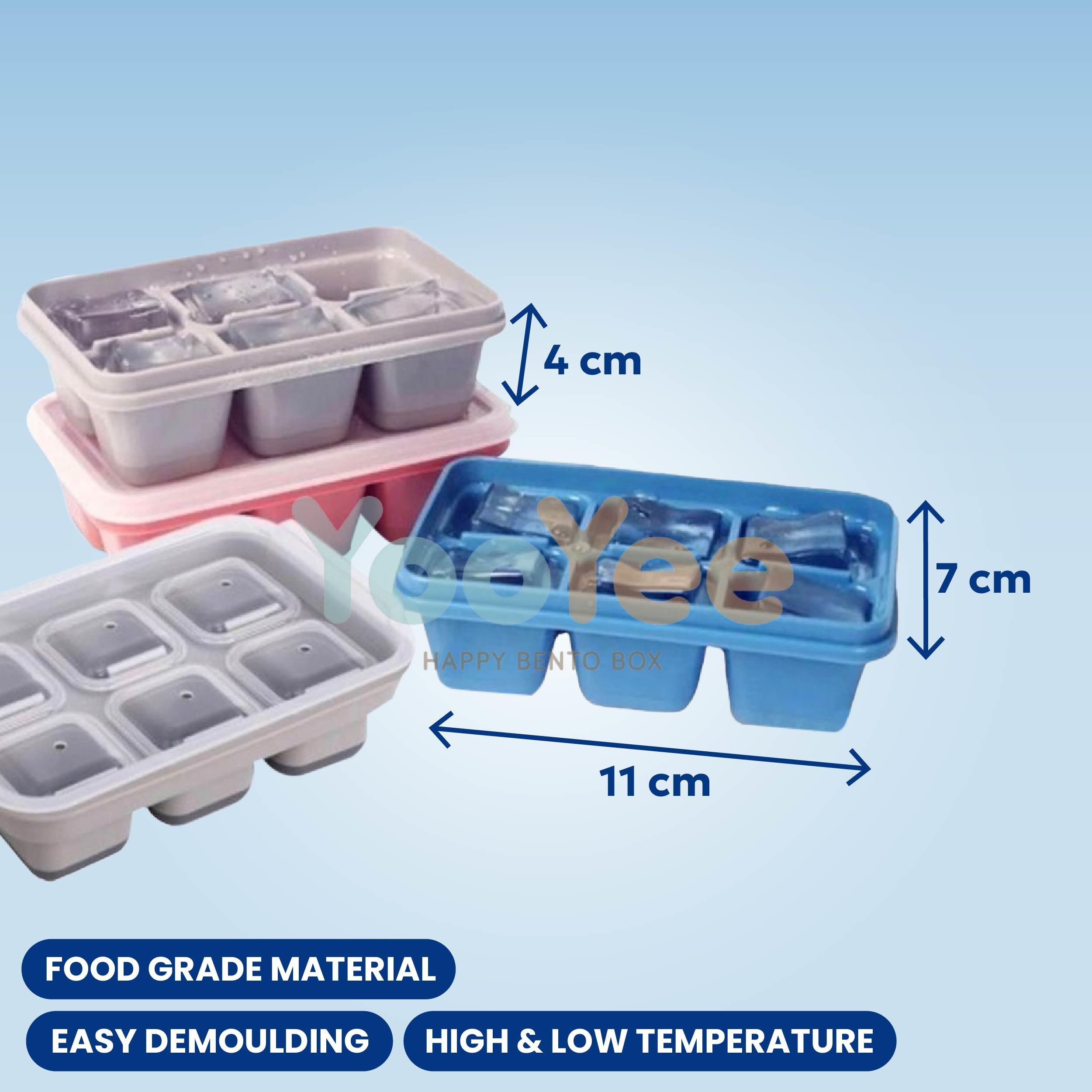 YOOYEE Cetakan Es Batu + Penutup Kotak Ice Cube Tray