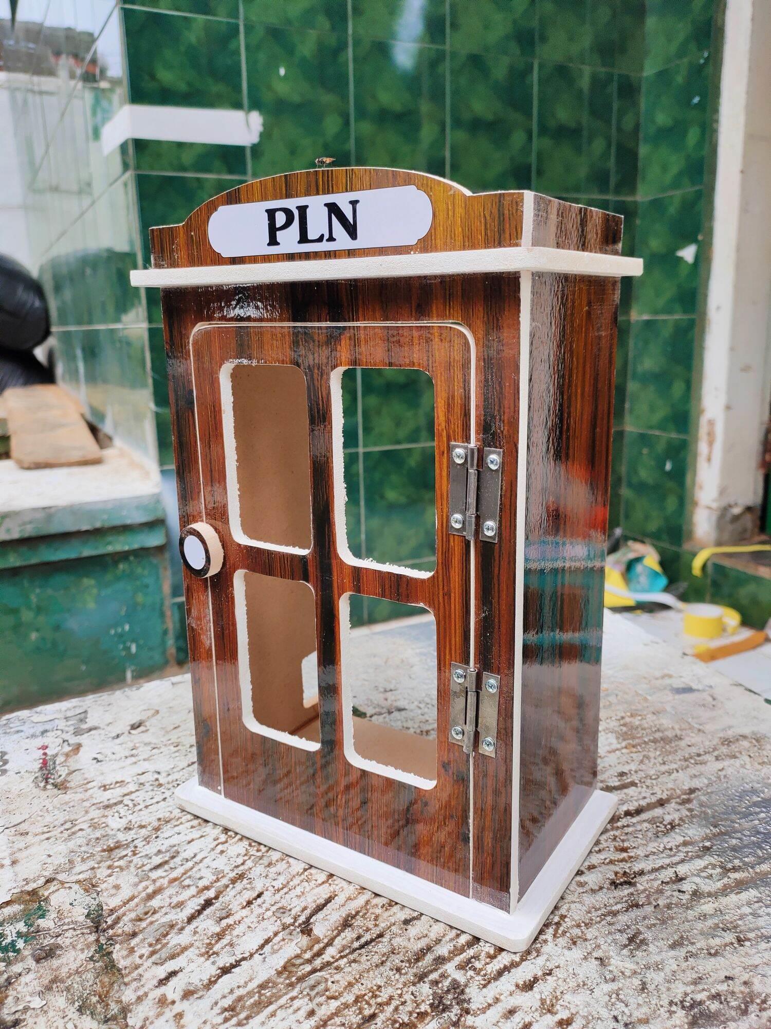 Box Meteran listrik Token Kayu