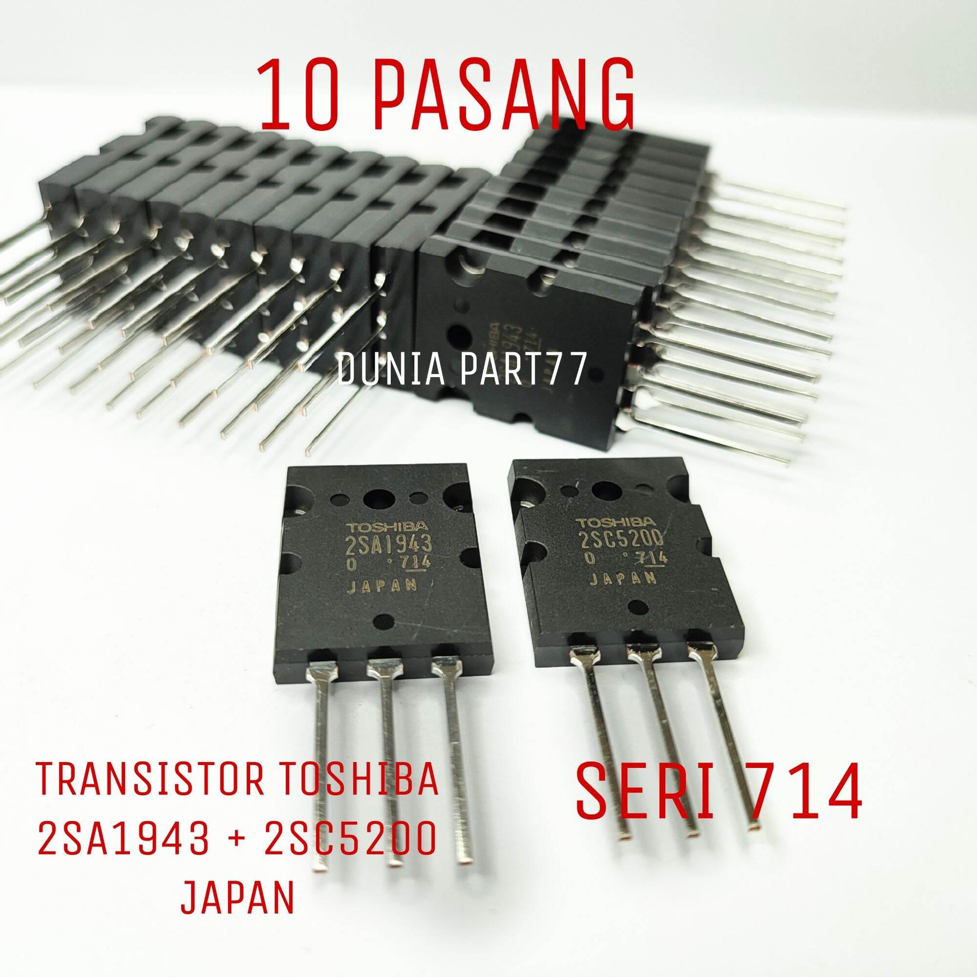 TR TOSHIBA 2SA1943 2SC5200 ( LOT 714 ) (10 Pasang) A1943 C5200 2SC5200 C5200 Transistor SERI 714