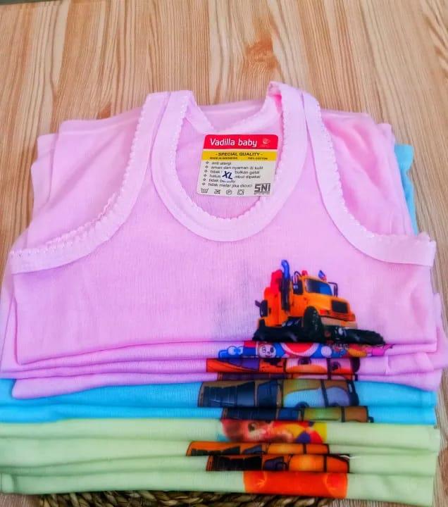 12 PCS / KAOS DALAM ANAK / SINGLET BAYI / KAOS DALAM ANAK PEREMPUAN - KAOS DALAM ANAK LAKI -LAKI
