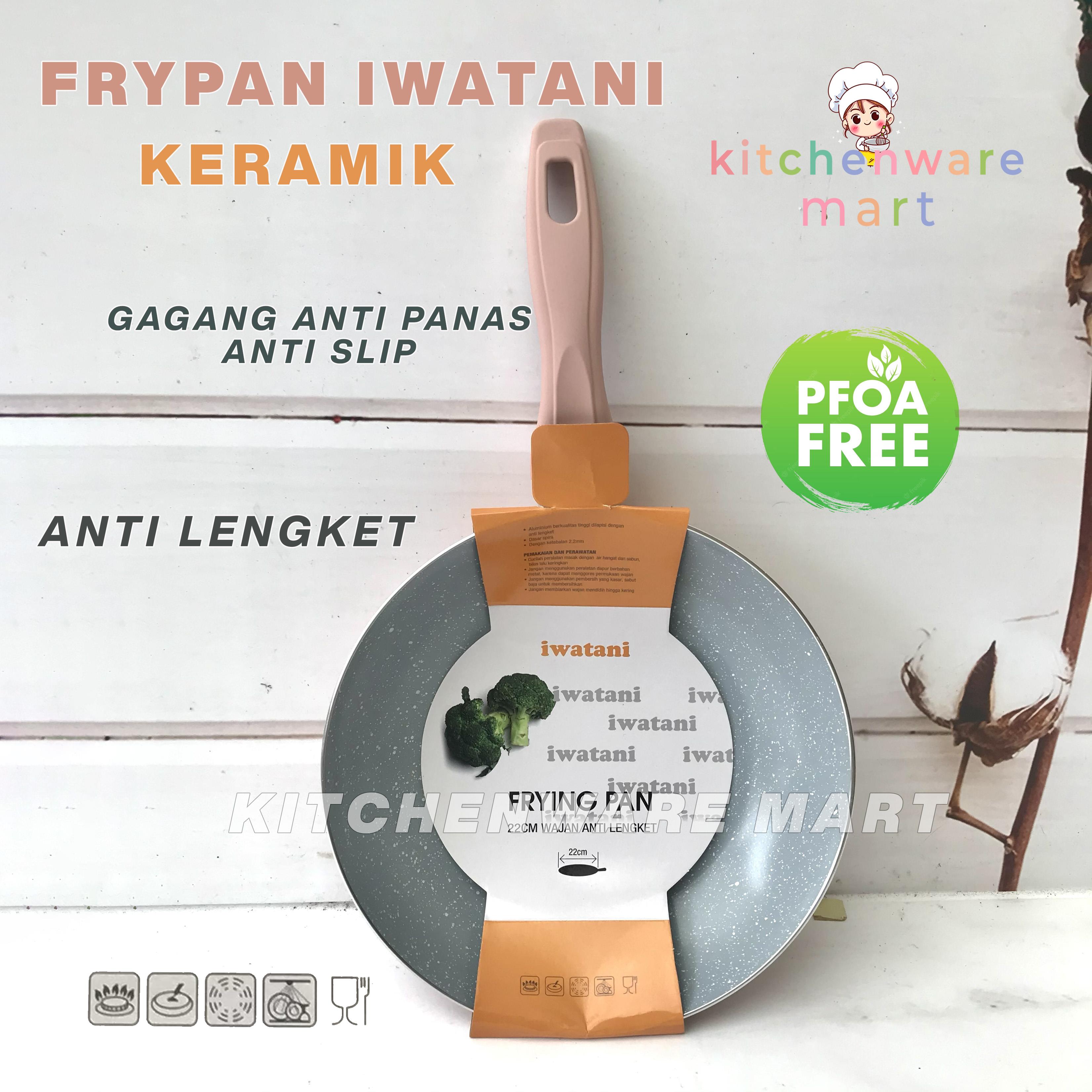 Fry Pan Keramik Iwatani 14 18 20 22 24 26 cm Anti Lengket Premium Ceramic Penggorengan Wajan Kramik Serbaguna Frypan Teflon Ori Pink Teplon Keramik Marble Teflon Buat Kulit RIsol Wajan Telor Dadar Ceplok Teflon Anti Lengket Ori Teplong Maxim Murah