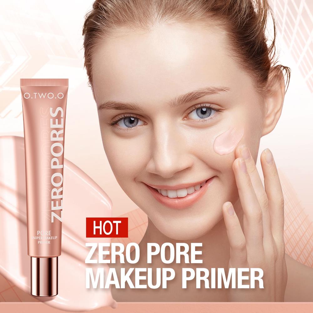 O.TWO.O Pore Invisible Primer Cream Bedak Tahan Air Dan Keringat Oil Control Soft Matte Focus Base Foundation Makeup Tahan Lama