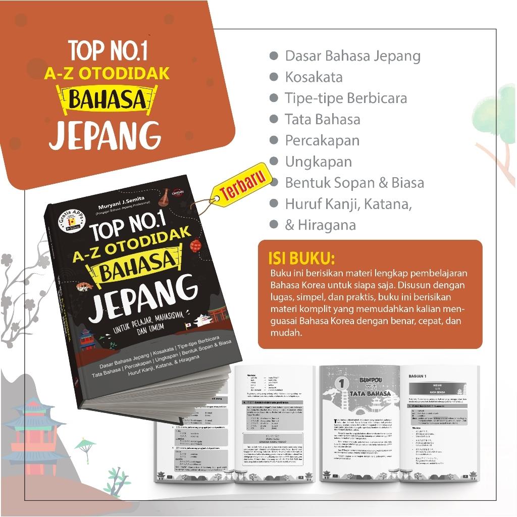 ( DAPAT TIGA BUKU ) BUKU BAHASA JEPANG TOP NO 1 A - Z OTODIDAK BAHASA JEPANG