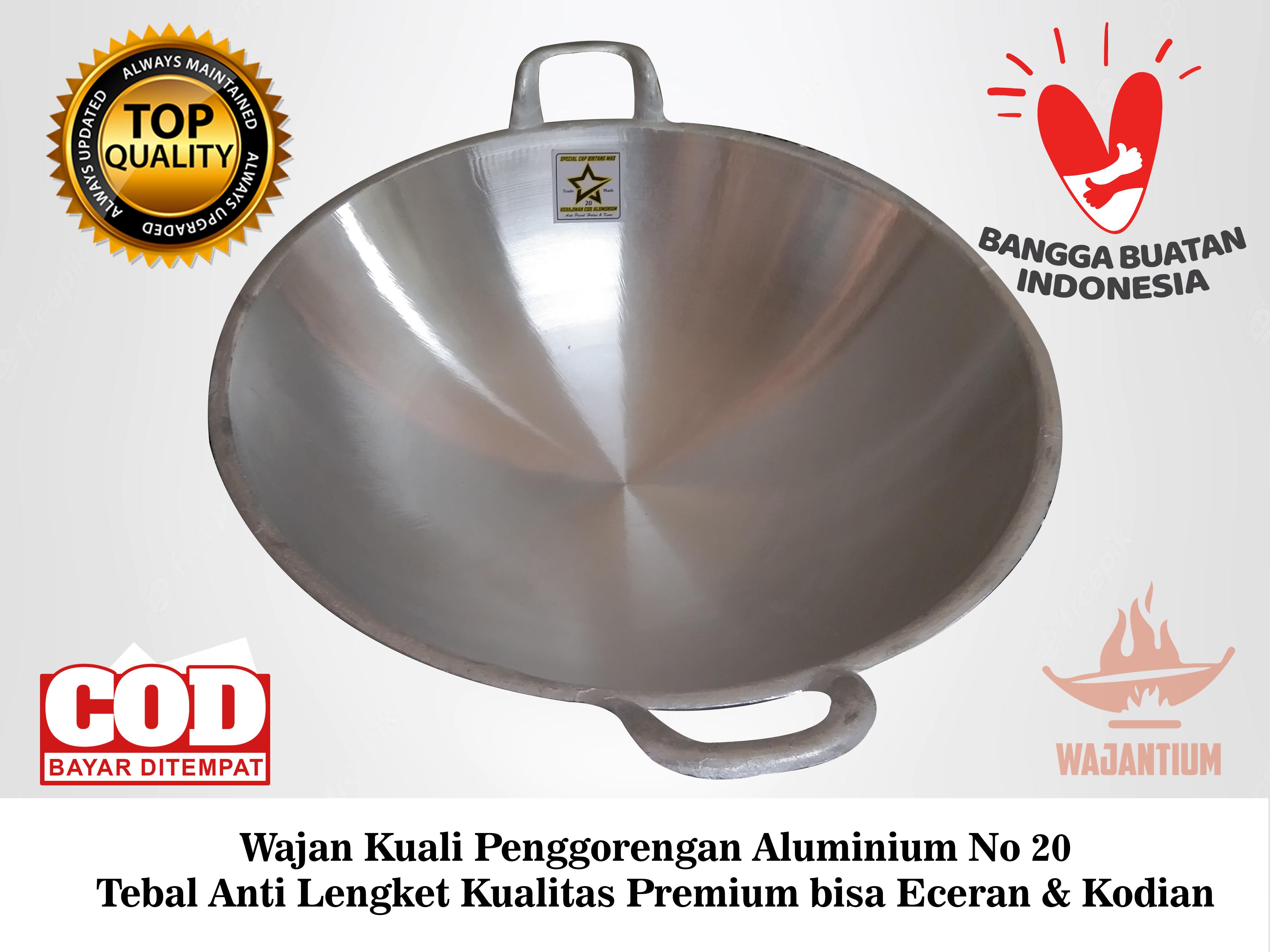 Wajan Kuali Penggorengan No 20 Aluminium Tebal Anti Lengket Kualitas Premium