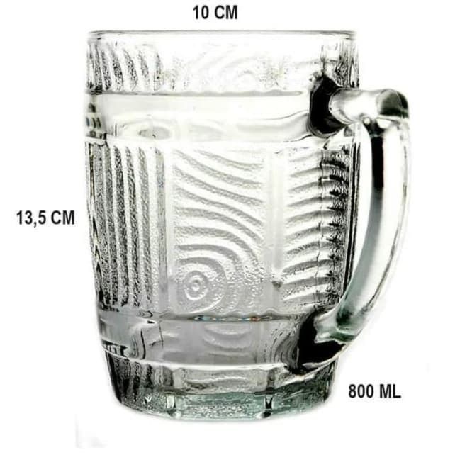 Gelas Kaca Jumbo - Gelas Kaca Besar - Gelas Beling Jumbo - Mug Beling