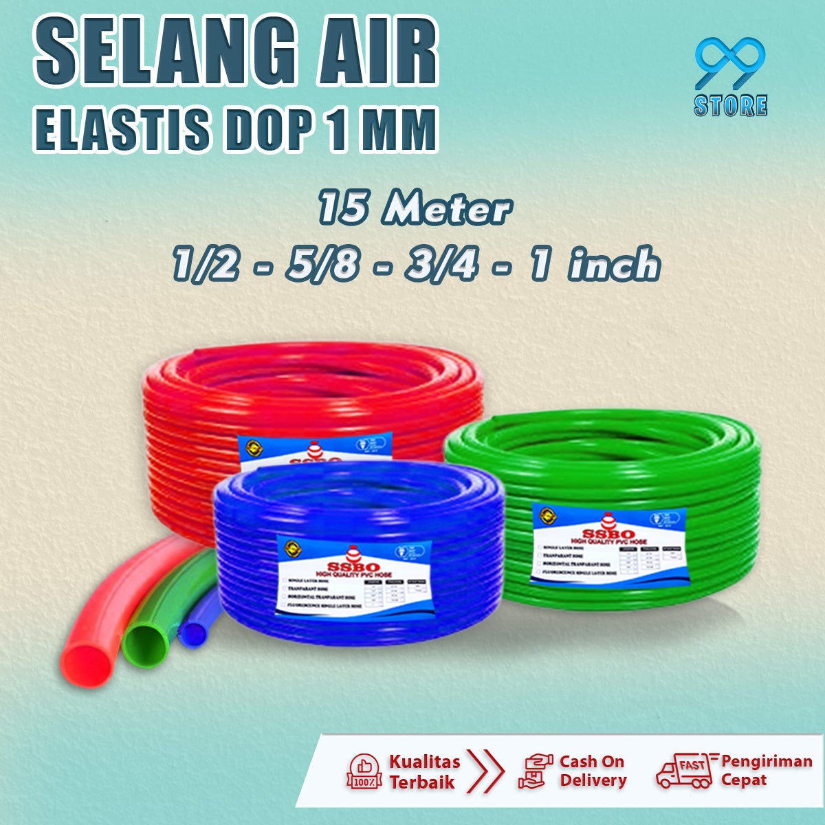 SELANG AIR 5-15 METER ELASTIS/SELANG AIR TAMAN KEBUN/SELAING AIR CUCI MOTOR MOBIL LENTUR ANTI PATAH COD