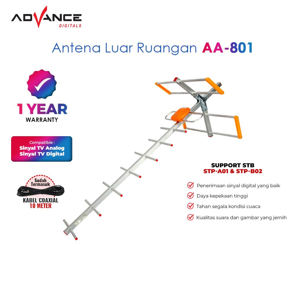 Antena Outdoor UHF Analog Digitals Advance AA-801 Support Set Top Box