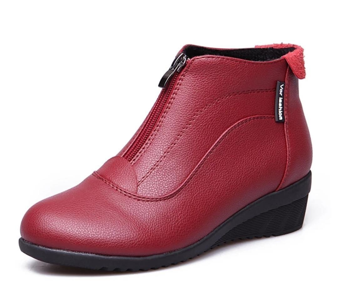 Sepatu Kulit PDH wanita boots Polri TNI security guard PNS sepatu kerja formal hitam
