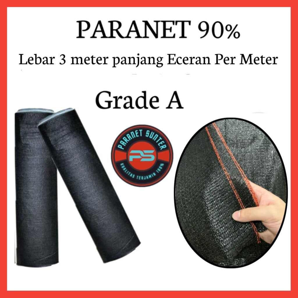 Jaring Paranet Anti Panas ( Paranet 90% ) Lebar 3 meter Panjang Eceran per Meter