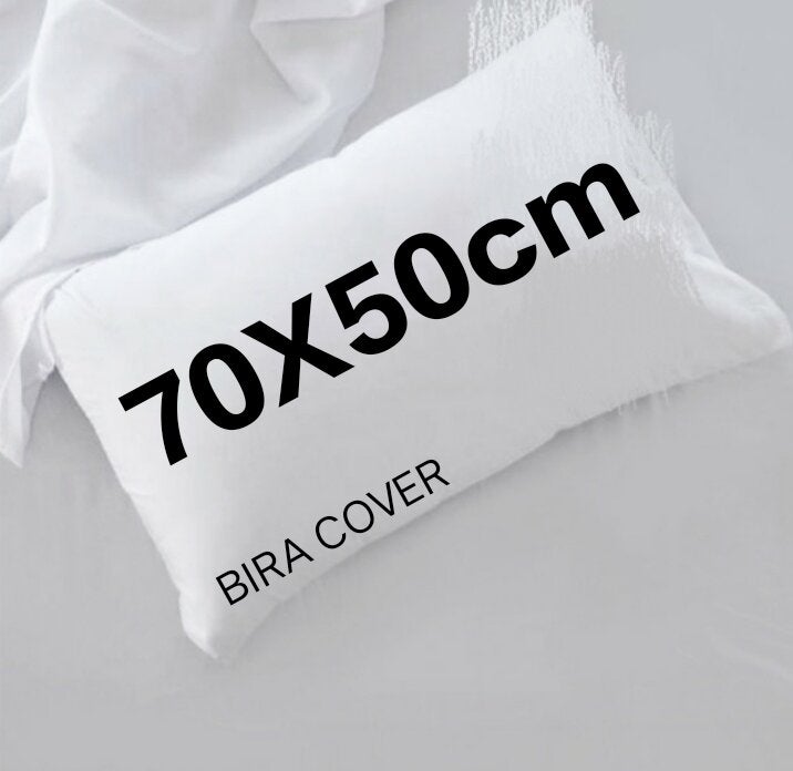Sarung bantal putih polos daleman 70X50cm pakaii resleting