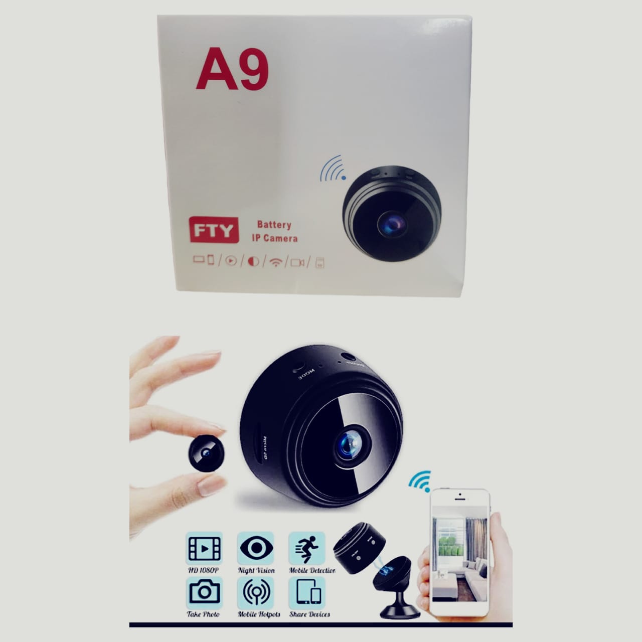 IP Camera A9 Mini Spy WiFi HD 1080P Smart CCTV Wireless Kamera IR Cam cctv kamera mini tersembunyi kecil buat ngintip wireless mini smart home monitor