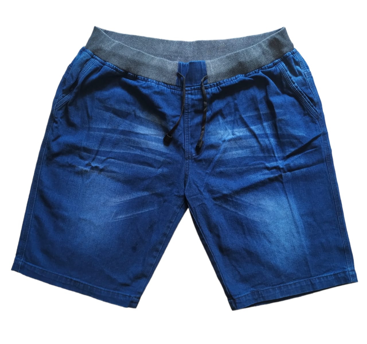 Celana Jeans Pendek Jumbo Pinggang Karet Bahan Denim Tidak Melar Adem Ukuran 27 Sampai 44
