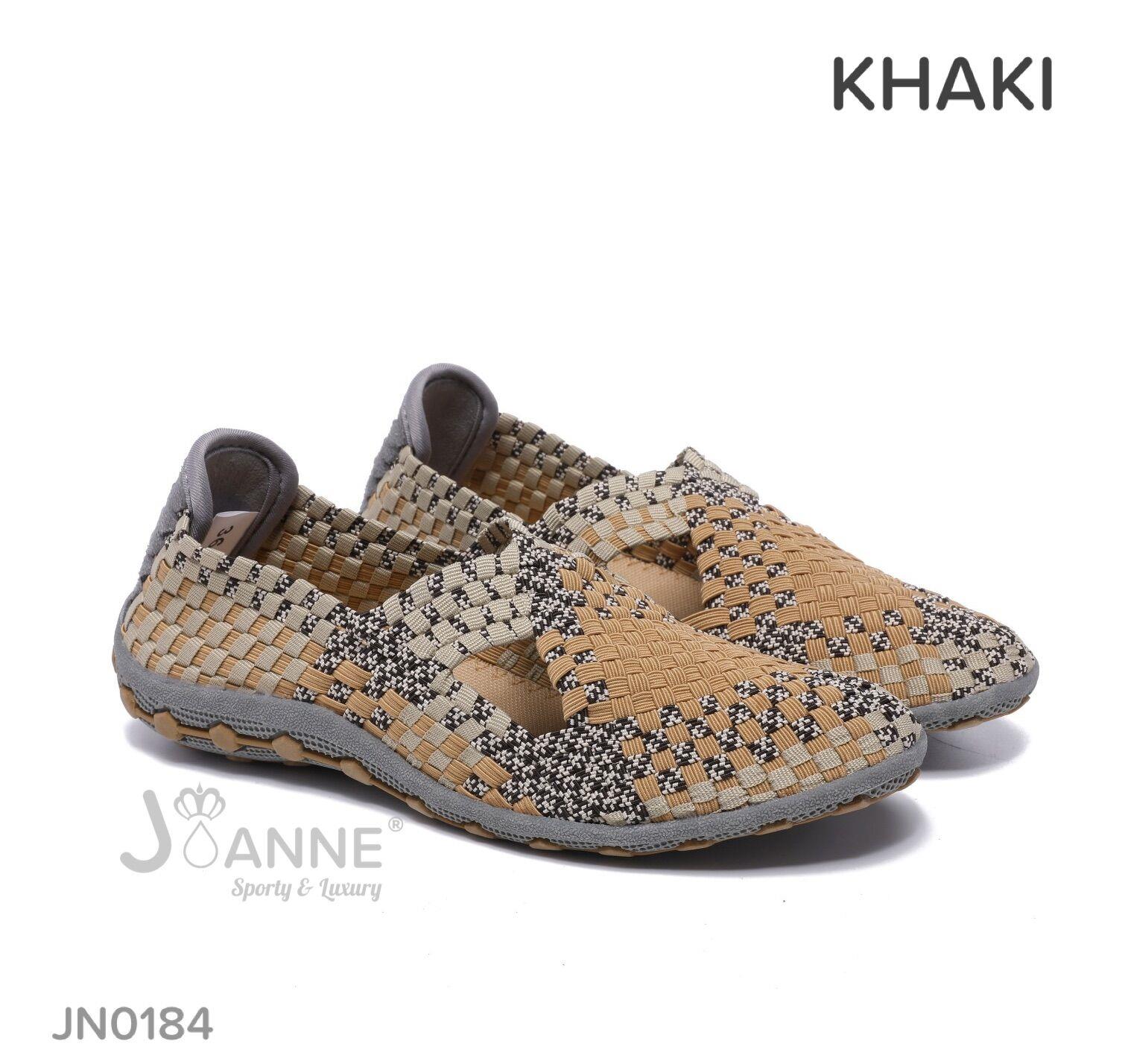 JOANNE Rajut Knit Flats Shoes Wanita #JN0184