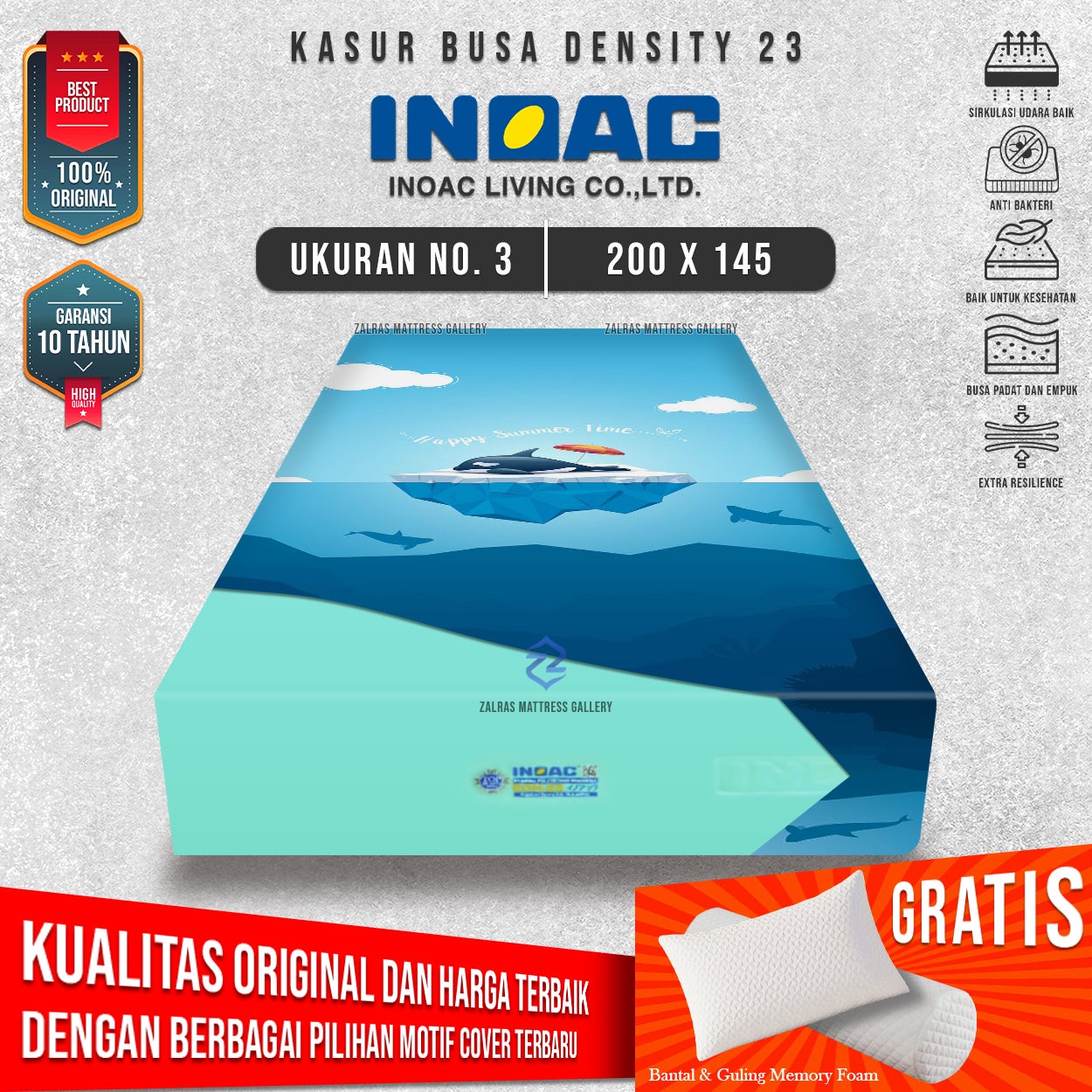 Kasur Busa Inoac EON Density 23 Garansi 10 Tahun