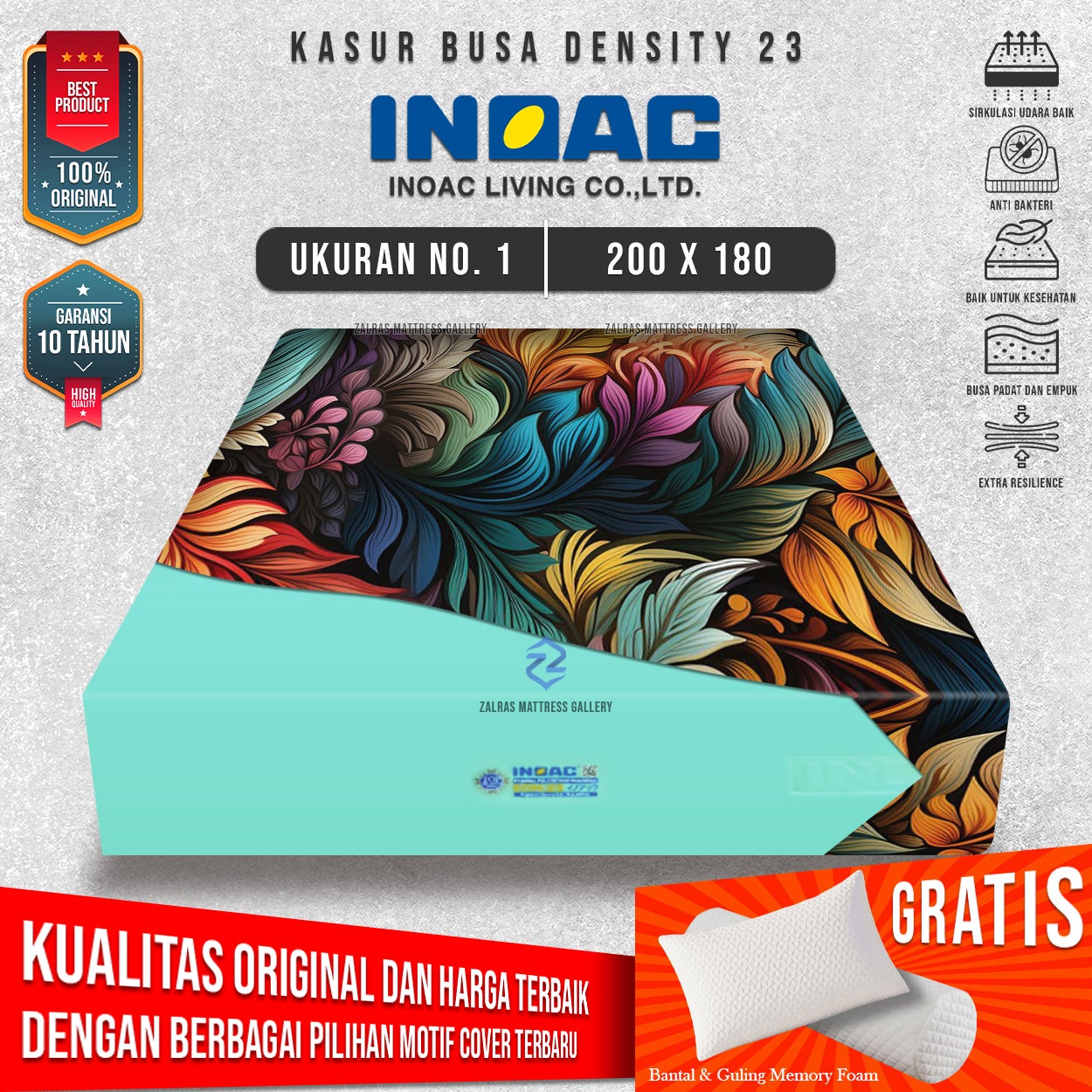 Kasur Busa Inoac EON Density 23 Garansi 10 Tahun