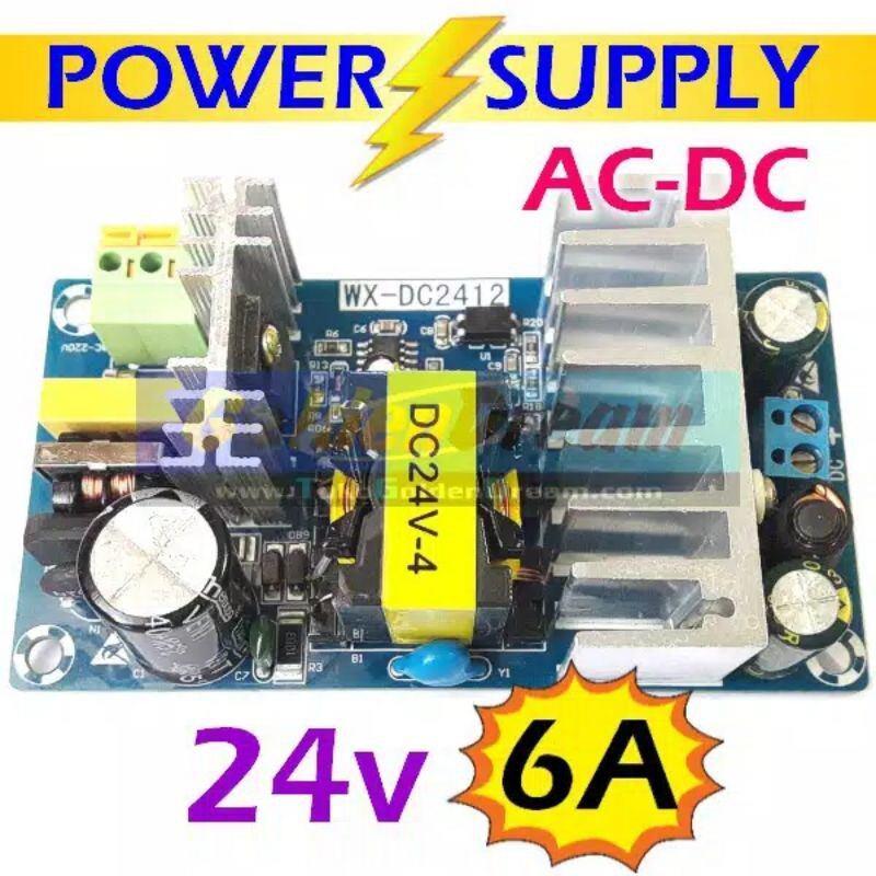SMPS 24V 6A ADAPTOR 24 VDC 6A POWER SUPLAY 24V 6A MURNI