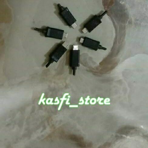 Soket micro USB jantan 4 pin (isi 10pcs) konektor jack micro USB Jantan Hitam Putih