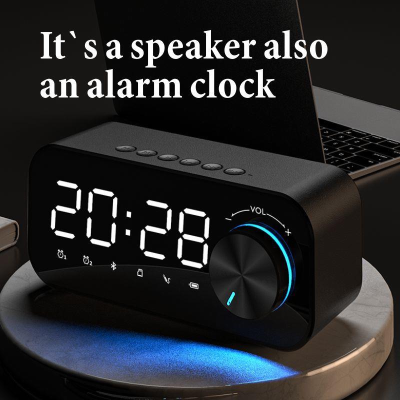 S16 /S8 AFS Speaker Bluetooth Portable Bass Speaker Jam Alarm Clock LED Display Speaker Bluetooth Music Box Speaker