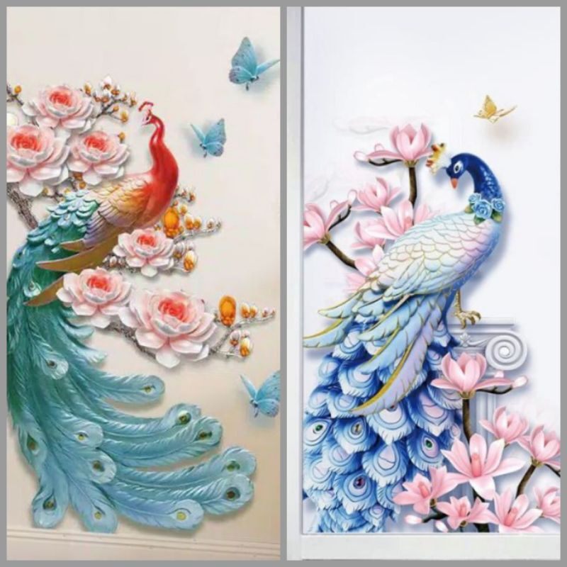 Wall Stiker 3d Wall Papper 3d Sticker Motif Merak