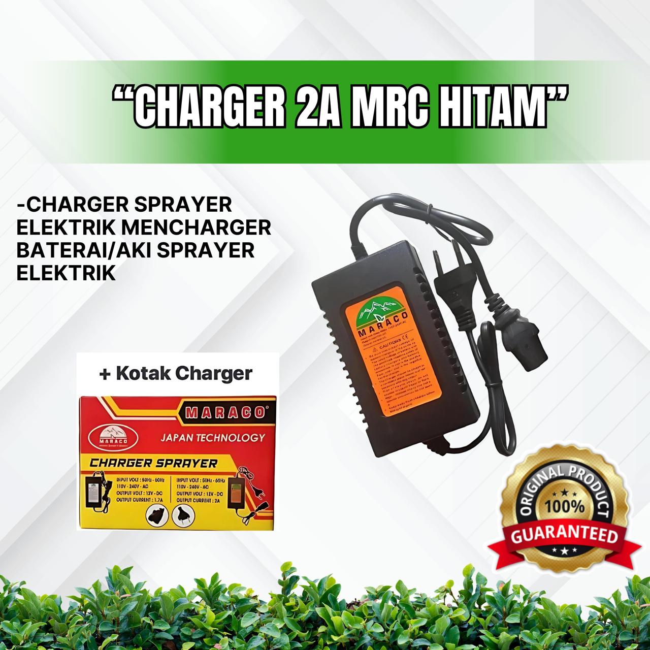 CHARGER 2A SPRAYER MARACO HITAM ELEKTRIK