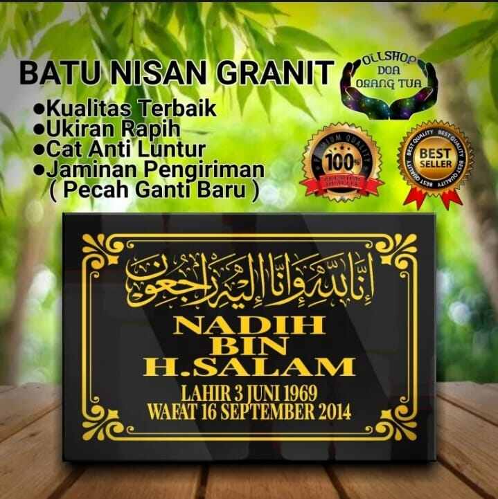 BATU NISAN GRANIT MAKAM KUBURAN PAPAN