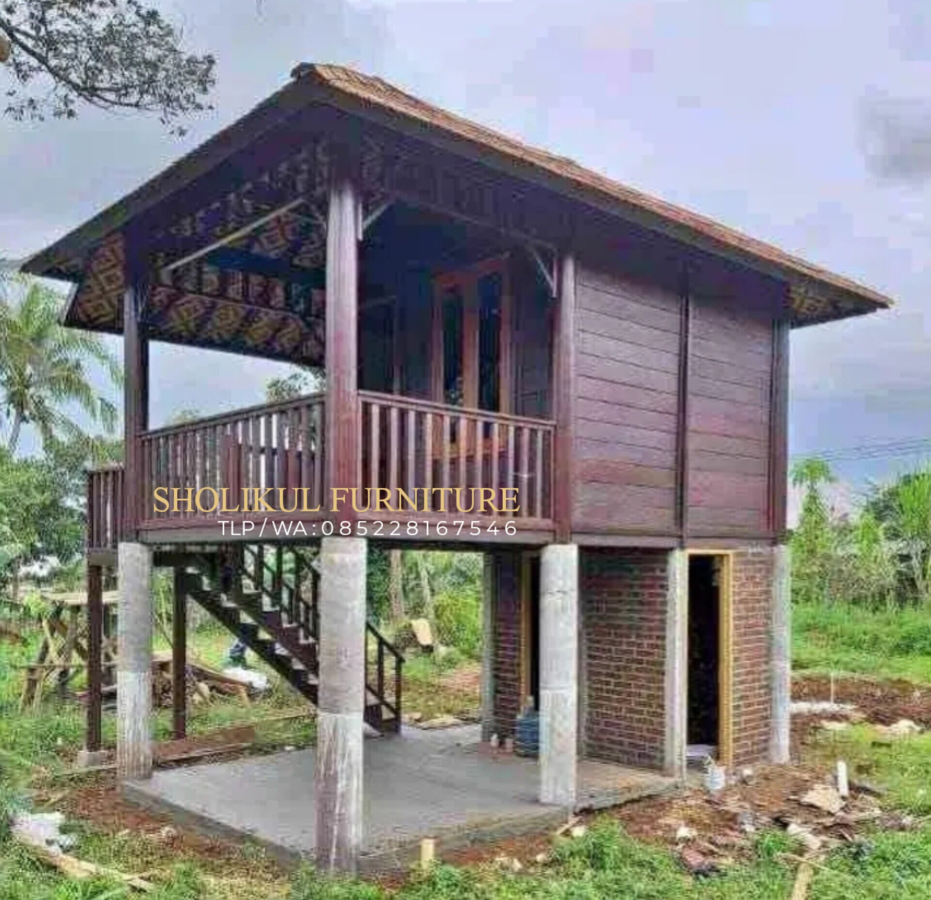 GAZEBO RUMAH PANGGUNG 3M X 5M KAYU JATI
