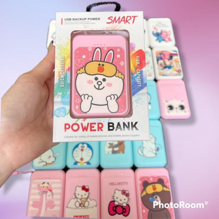 KOK [BISA COD GRATIS ONGKRI] PowerBank Mini Karakter 10.000 mAh 2 USB High Quality Smartphone Fast Charge