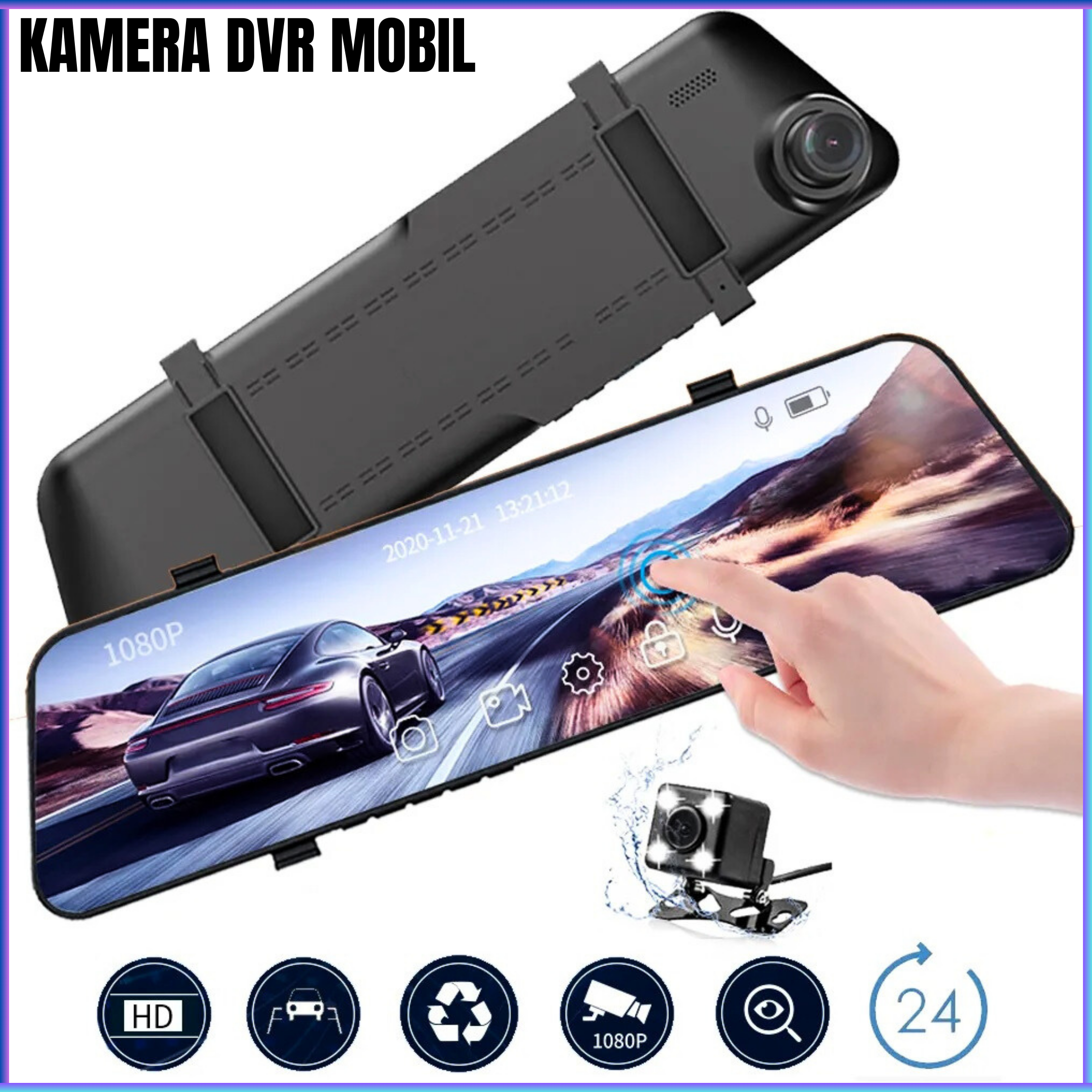 PENGIRIMAN CEPAT CCHZ-WIN Kamera DVR Mobil Depan Belakang Dashcam Spion 1080P IPS 4Inch CC170 / kamera mobil rekam perjalanan depan full hd perekam video / dashcam mobil full hd terbaik depan belakang / kamera dashboard mobil depan / kamera dvr mobil cctv