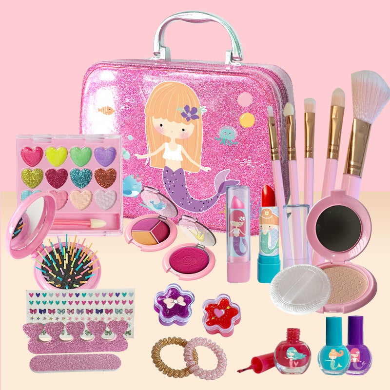Mainan kosmetik anak / set mainan rias tas tangan anak perempuan rumah bermain
