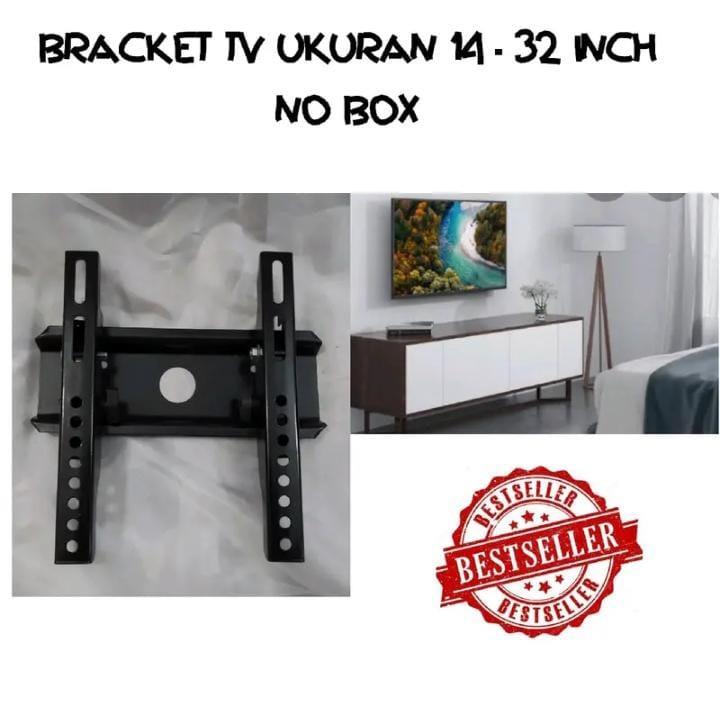 BRACKET TV 14-32 INCH KUALITAS PREMIUM BRACKET MURAH HARGA KUALITAS .BISA NUNDUK. KARDUS PACKING