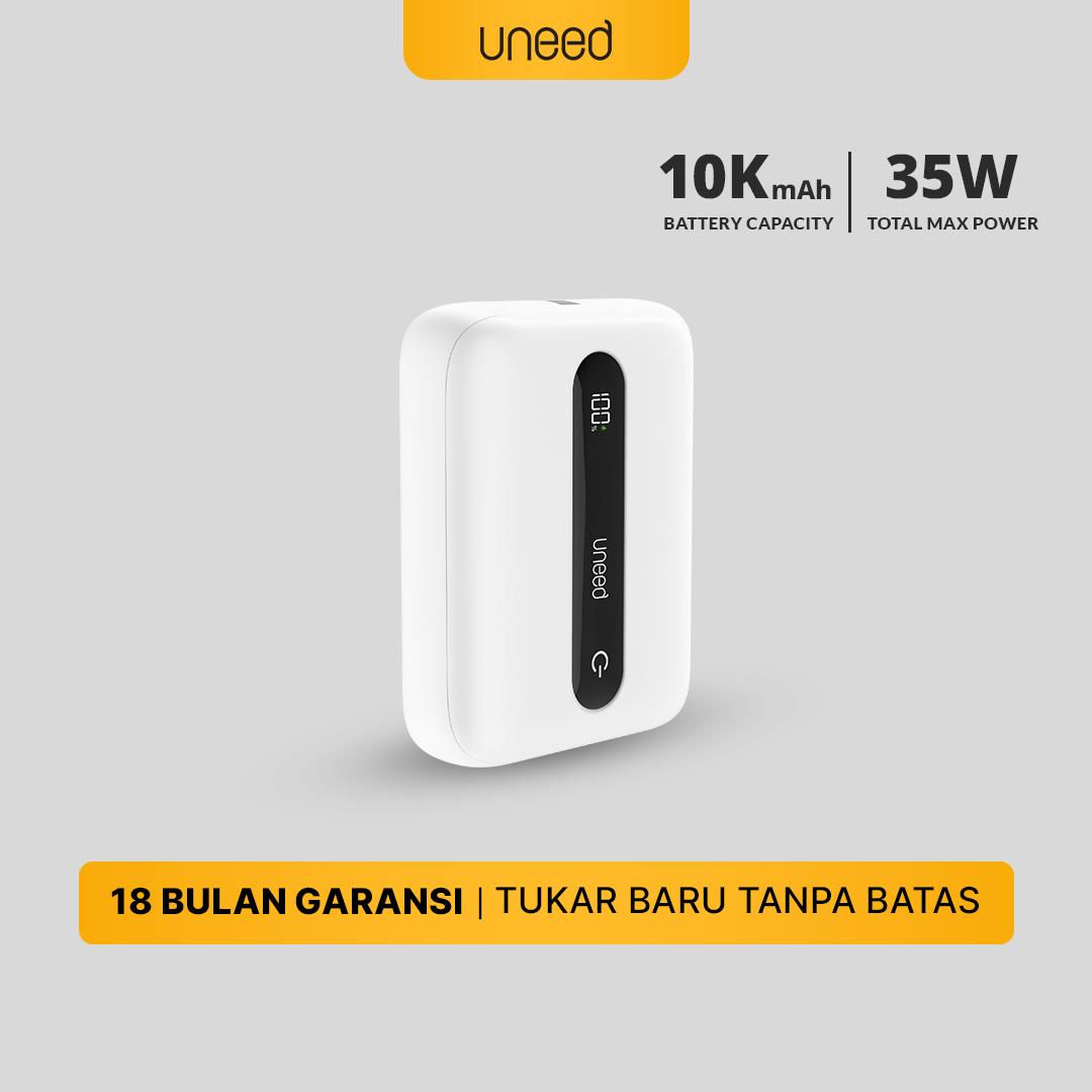 UNEED MiniBox A7 Powerbank 10.000mAH 35W Dual Port PD QC - UPB422