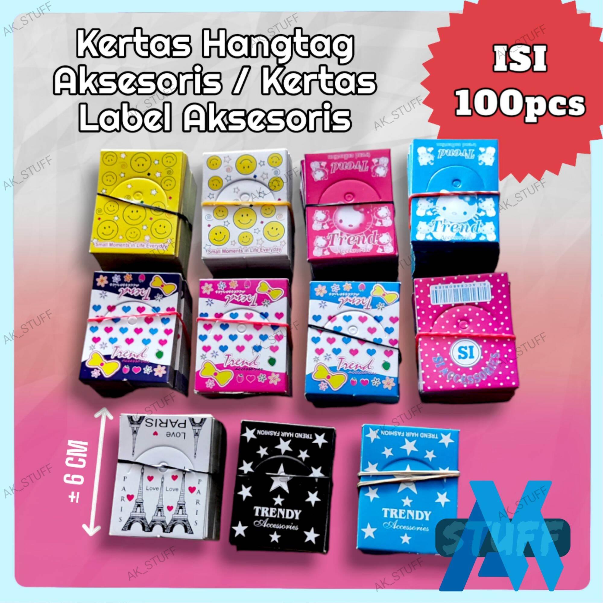 100pcs Label Kertas Aksesoris / Label Mainan / HANG TAG / HANGTAG / CARD LABEL Bisa Pilih Motif / Random Murah