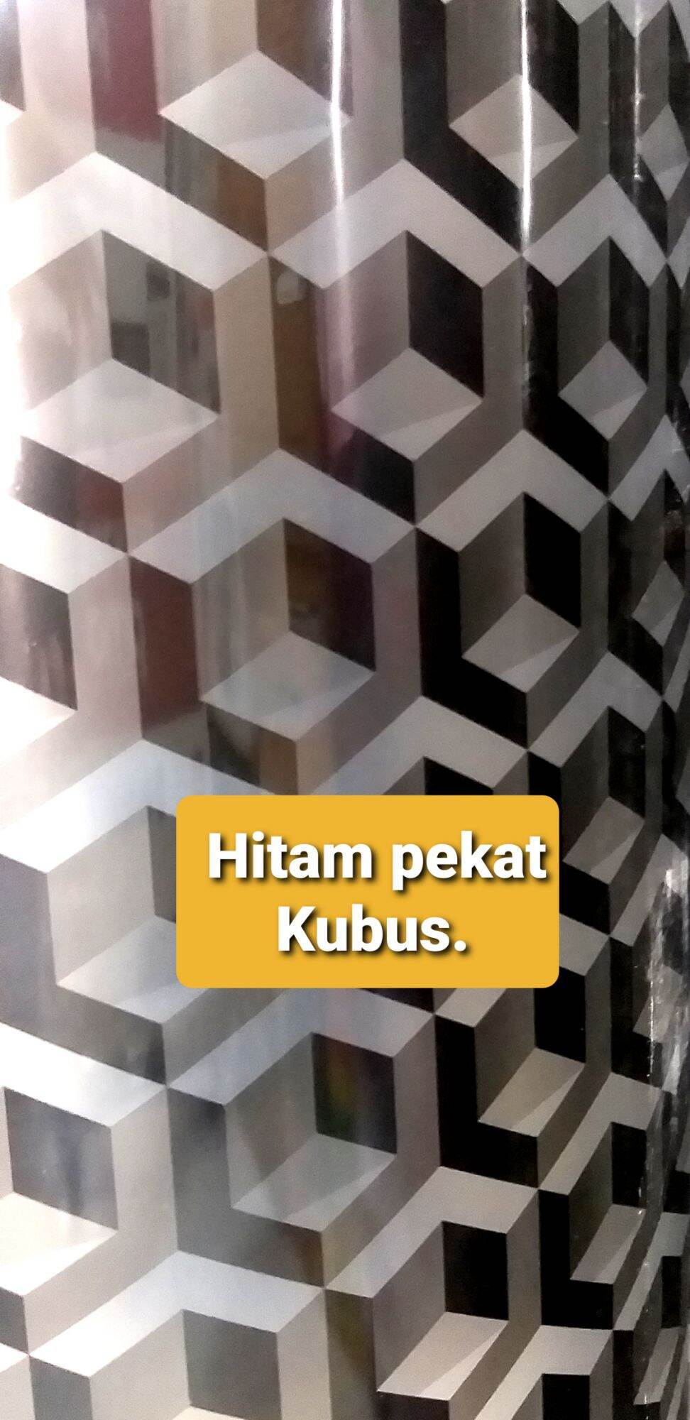 Fiber Pagar Anti Uv Tebal Kuat Berkualitas Kubus 3 Dimensi Hitam Real Pic