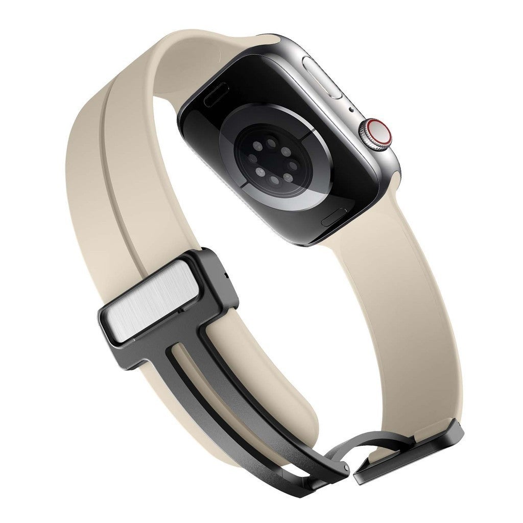 Magnetic Buckle Rubber Band Strap for IWatch Ultra/Ultra 2 49mm 45mm 41mm 44mm 40mm 42mm Series 11 9 8 7 6 5 4 3 Sport Bracelet Accessories Bracelet Belt Band Tali Jam Tangan Smartwatch T800 Ultra I8 Pro Max S8 Ultra 8 MAX 9 PRO S20 T500 SE 3/ultra 3