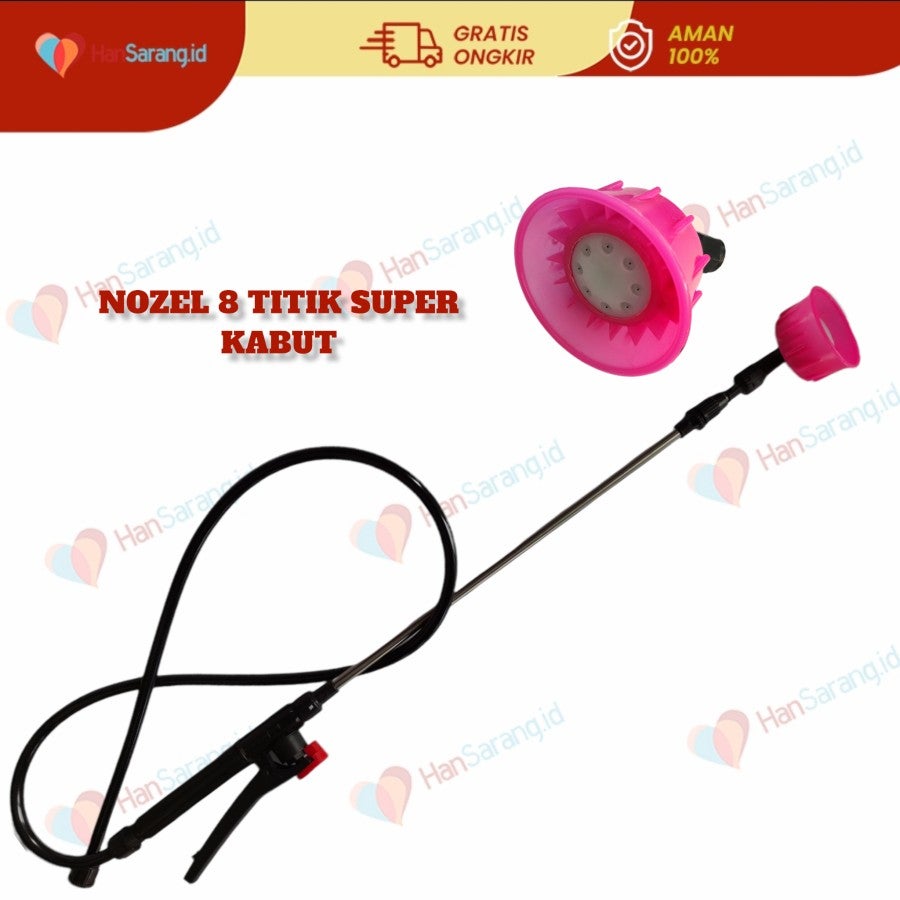 Paket Sprayer Elektrik PREMIUM VORTEX NOZZEL Kran Stik Nosel Selang CBA Nagasaki DGW
