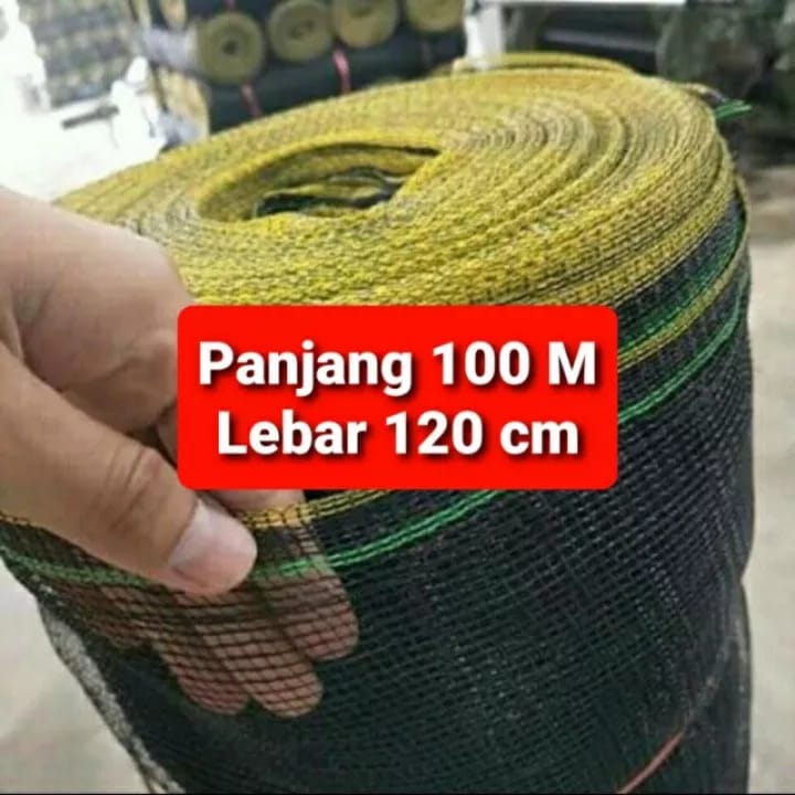 Waring Jaring Hitam Cap Jangkar HIB Waring Tjap Djangkar HIB Pagar Tanaman Waring 1 Roll 100 Meter / 120cm x 100meter