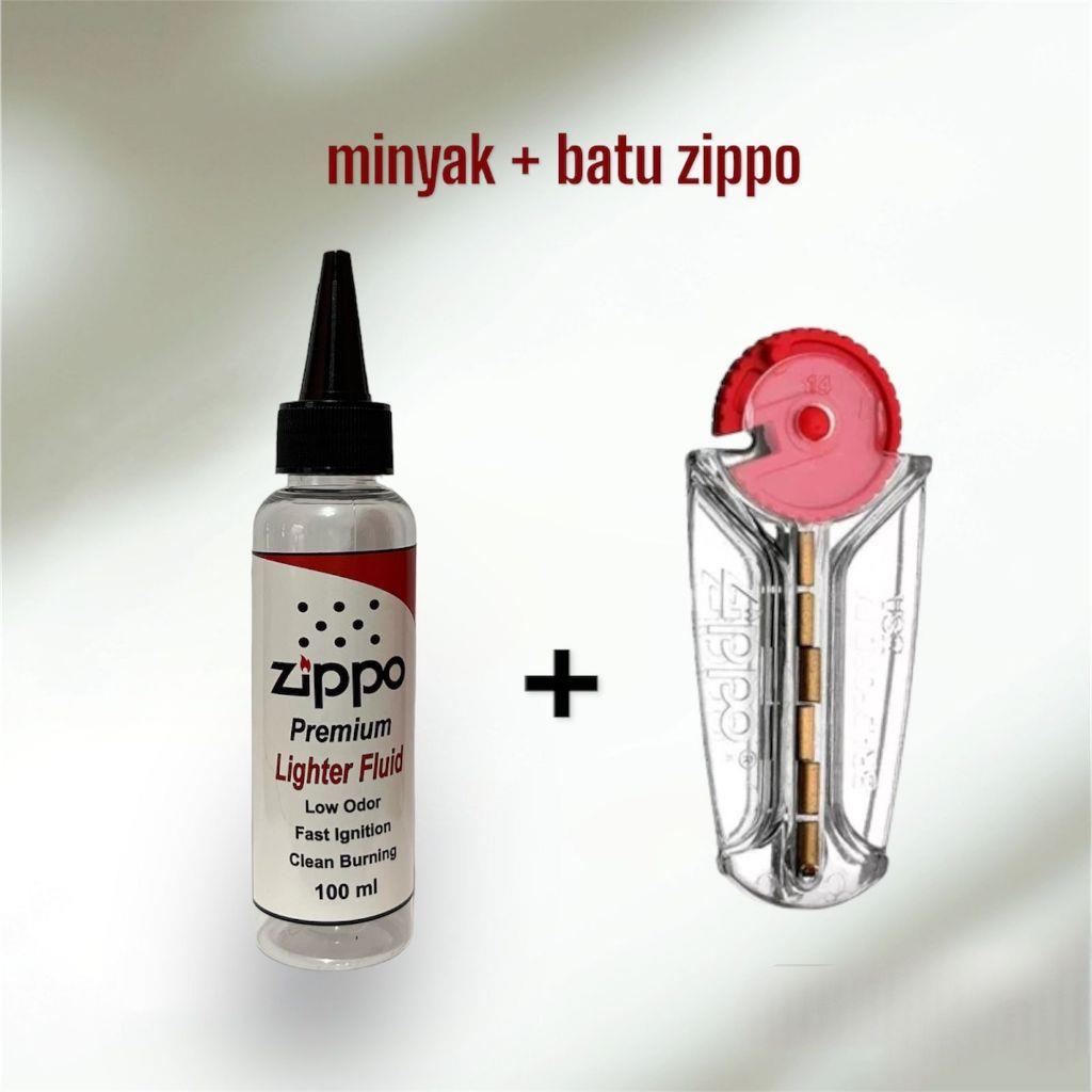 COD BOSKUU BISA COD Combo Murah Meriah Minyak Zippo Plus Batu Zippo Made In USA