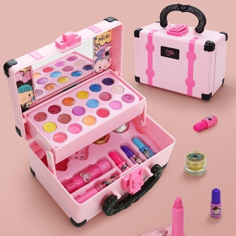Girls Makeup Toys Mainan Kosmetik Kecantikan Anak Set Riasan Mainan Anak Makeup Tas Mainan