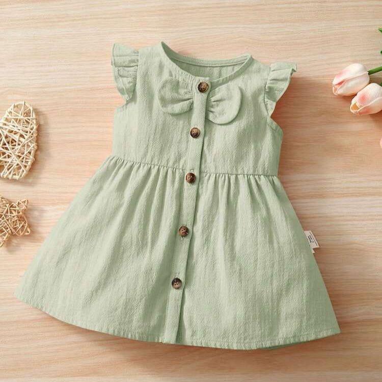 Baju Dress Pakaian Bayi Perempuan Usia 0-18 Bulan