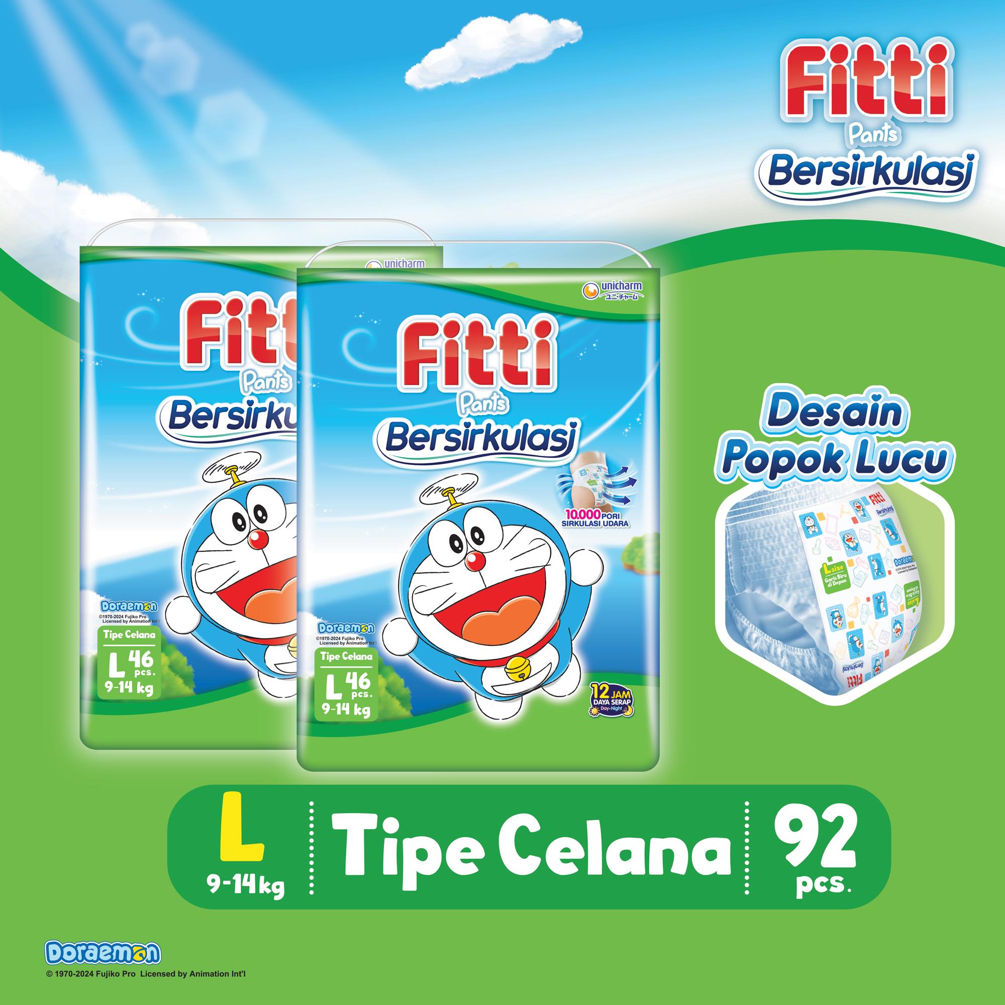 [Paket isi 2] Fitti Pants L46 (9-14kg) - Popok Bayi