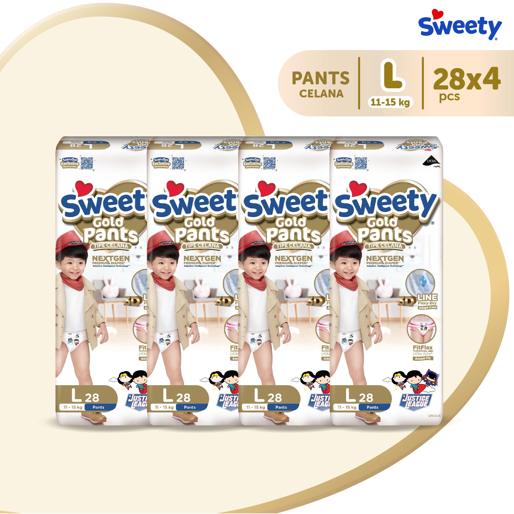 [Paket isi 4] Sweety Gold NextGen Pants L28 (11-15kg)