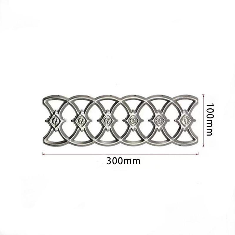100x300mm Ornamen Aksesories Pagar Stainless Bunga Bulat Sambung