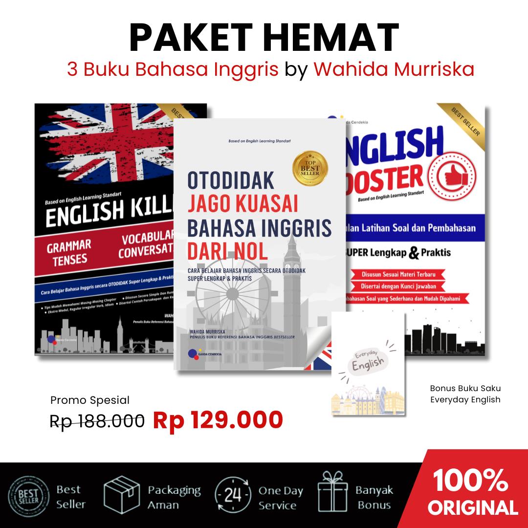 Paket Murah 3 Buku Bahasa Inggris Best Seller - Otodidak Inggris + English Killer + English Booster
