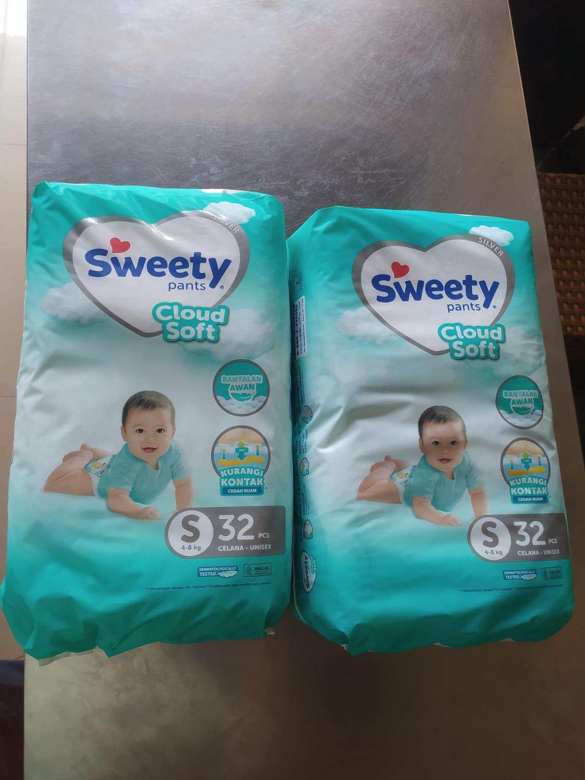 PROMO PAKET HEMAT 2 BAL/1 BAL BEBAS GRATIS ONGKIR COD SWEETY SILVER PANTS CLOUD SOFT S36 / S 36 POPOK CELANA