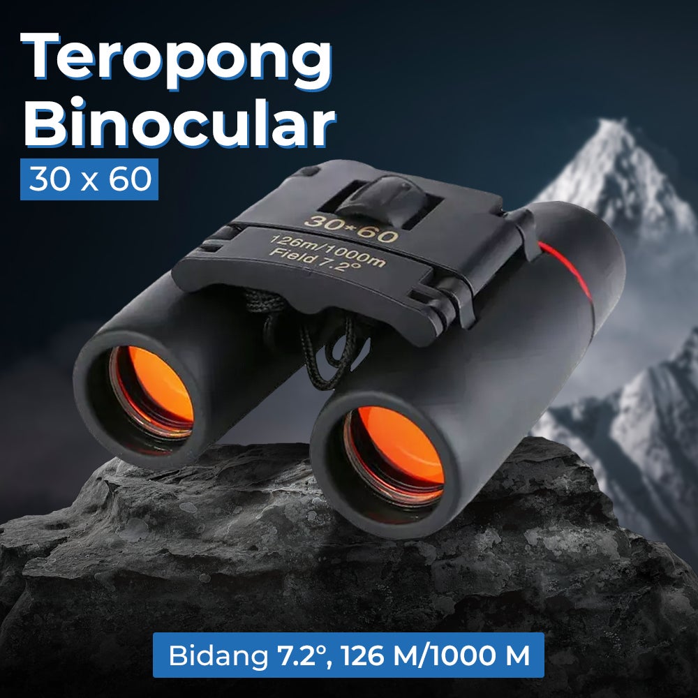 Binoculars High Definition Night Vision Concert 30 x 60 / Teropong Binokular - Black